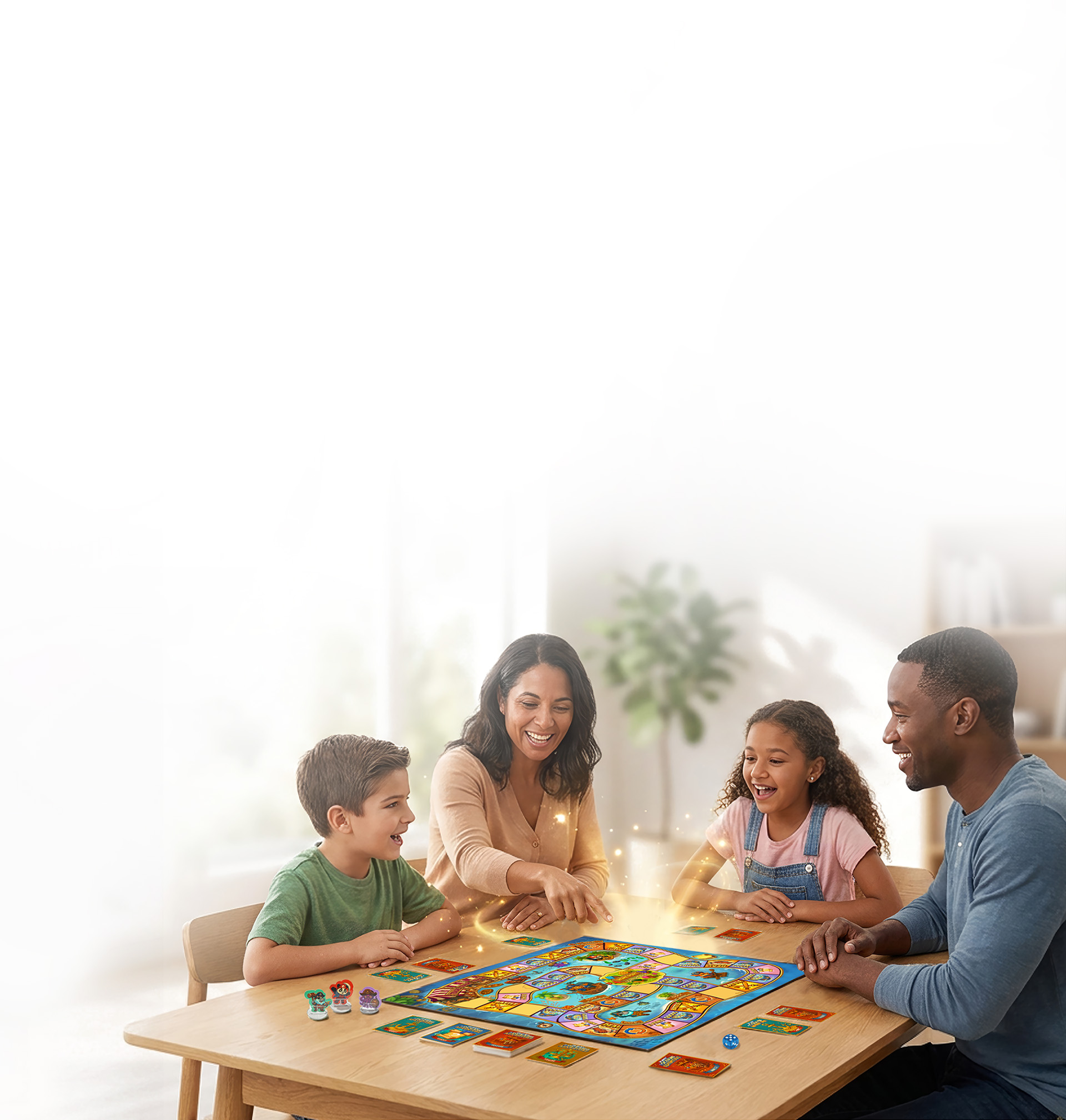 Family playing games